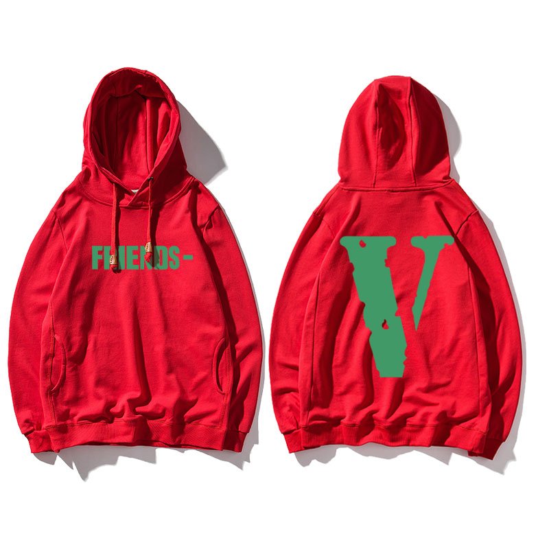 画像4: Men's hip hop oversize hooded sweater  loose hood  Parker Trainer  Vロゴフーディパーカー　スエット　男女兼用　 (4)