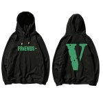 画像1: Men's hip hop oversize hooded sweater  loose hood  Parker Trainer  Vロゴフーディパーカー　スエット　男女兼用　 (1)