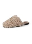 画像1: women's Fleece slippers fur Sandals　ファー付きフラットサンダルパンプス　サンダル (1)
