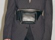画像6:  woman’s daisy &black embroidered purse chest bags houlder strap cylinder crossbody bag chest bag　デイジー&スマイルにこちゃん刺繍 ブラックシンプルスタイルチェストバッグシングルワイドショルダーストラップシリンダークロスボディバッグチェストバッグ (6)