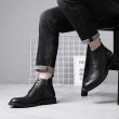 画像6: Men's High-cuts  Martin boots men's Brock leather boots  メンズ イギリス調レザー ハイカットウイングチップ レザーブーツ ロング  (6)