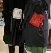 画像3:  woman’&men’SUnisex Leather & Corduroy Mini Size Pochette Waist Pouch Shoulder Bag small waist bag female belt mobile phone bag crossbody bag 　3WAY  男女兼用レザー＆コーデュロイミニサイズポシェットウエストポーチショルダーバッククロスボディーメッセンジャーバッグチェストバッグ　ウエストバック (3)