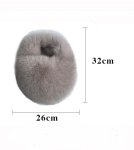 画像9:  woman’s real Fox  hair hand   fur plush bag リアルフォックスファーサークル型モコモコファーバック　トートバック　ハンドバック (9)
