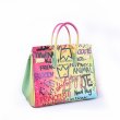 画像3:  woman’s graffiti platinum bag Messenger toto bag  handbag 　グラフィックトートメッセンジャーバッグ　ショルダーバック (3)