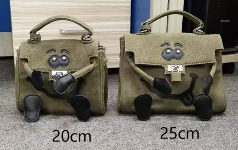 画像7: Woman’s mini canvas little monster smiley Messenger bag wild single shoulder spoof handbag doll bag ミニキャンバスリトルモンスタースマイリーメッセンジャーバッグ　ショルダーバック (7)