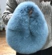 画像8: SALE セール woman’s real Fox  hair hand   fur plush bag リアルフォックスファーサークル型モコモコファーバック　トートバック　ハンドバック (8)