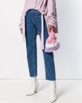 画像8:  woman’s real hair mink hand bag small bag totobag リアルミンクハート柄　ボーダー柄ファートートハンドバック (8)