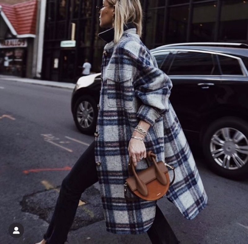 画像10: Women's  Etoile Gabrion  Plaid Wool Coat  coat jacket  エトワールガブリオンチェックコート  ジャケット (10)