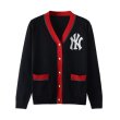 画像3: men's NY embroidery V-neck knit cardigan  NYロゴVネックニットカーディガン セーター　ジャケット　男女兼用 (3)