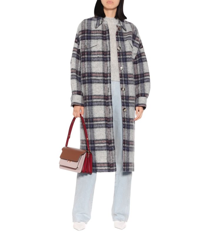 画像5: Women's  Etoile Gabrion  Plaid Wool Coat  coat jacket  エトワールガブリオンチェックコート  ジャケット (5)