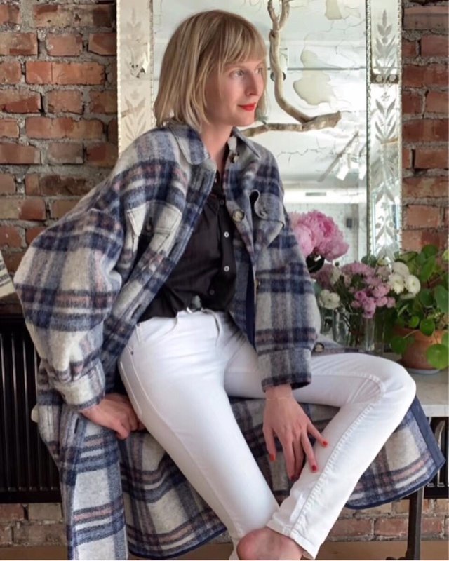 画像11: Women's  Etoile Gabrion  Plaid Wool Coat  coat jacket  エトワールガブリオンチェックコート  ジャケット (11)