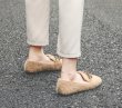 画像5: women's fursquare head flat Loafer slip-ons　ファー付きフラットローファー　パンプスバレーシューズ (5)