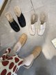 画像4: women's  simple square head temperament flat shoes  hair half drag Muller shoesファー付きシンプルフラットハーフサンダルパンプス　ミュール (4)