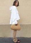 画像5: Woman’s new FW tan quilted pillow bag handbag egg bag キルトピロートート クラッチ ハンドバッグ (5)