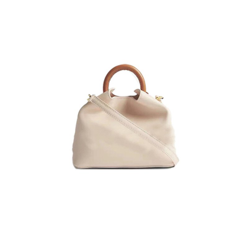 画像6: Woman’s  small designer leather lamb hair chain shoulder slung bucket bag handbag リアルレザー&シープスキンファー スモールトート ショルダー ハンドバッグ (6)