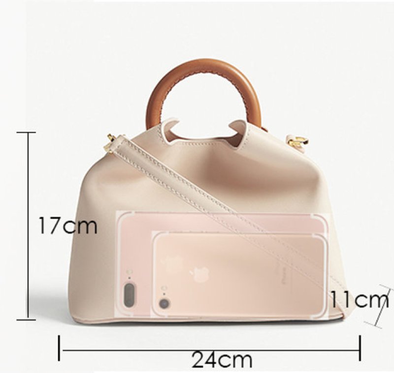 画像15: Woman’s  small designer leather lamb hair chain shoulder slung bucket bag handbag リアルレザー&シープスキンファー スモールトート ショルダー ハンドバッグ (15)