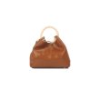 画像7: Woman’s  small designer leather lamb hair chain shoulder slung bucket bag handbag リアルレザー＆シープスキンファー スモールトート ショルダー ハンドバッグ (7)