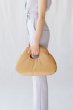 画像3: Woman’s new FW tan quilted pillow bag handbag egg bag キルトピロートート クラッチ ハンドバッグ (3)