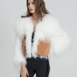 画像4: Women's New Style Custom Long Sleeve Winter Warm Mongolian Women Real Natural Fur Coat With Pocket　リアルモンゴリアンラムファーポケットジャケットコート　コート　 (4)