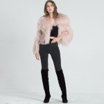 画像10: Women's New Style Custom Long Sleeve Winter Warm Mongolian Women Real Natural Fur Coat With Pocket　リアルモンゴリアンラムファーポケットジャケットコート　コート　 (10)
