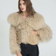 画像6: Eco Fur Women's New Style Custom Long Sleeve Winter Warm Mongolian Women Faux Fur Coat With Pocket　ラムウールポケットジャケットコート　コート　 (6)