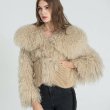 画像5: Women's New Style Custom Long Sleeve Winter Warm Mongolian Women Real Natural Fur Coat With Pocket　リアルモンゴリアンラムファーポケットジャケットコート　コート　 (5)