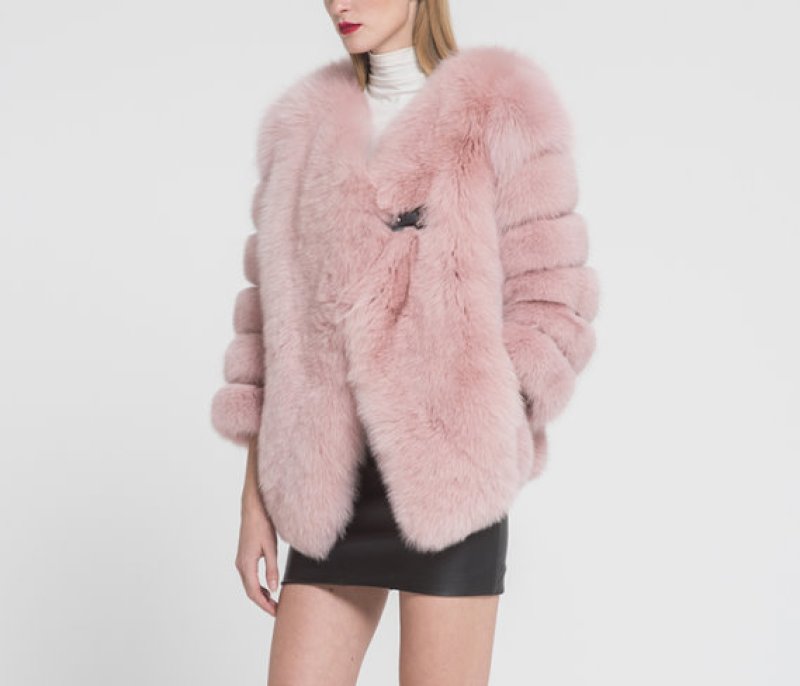 画像4: Women's High Quality Genuine Fox For Coatリ アルフォックスファーコート ジャケット  (4)