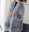 画像14: Women'sfox fur coat short western style small fragrance winter slim fashion coat リアルフォックスファーVネックカーディガンスタイルコート　ジャケット　 (14)