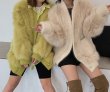 画像12: Women'sfox fur coat short western style small fragrance winter slim fashion coat リアルフォックスファーVネックカーディガンスタイルコート　ジャケット　 (12)