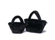 画像2: Woman’s mink fur plush handcuffs handbag リアルミンクファースクエアトートハンドバック (2)