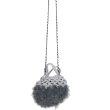 画像6: Woman’s chain shoulder Messenger bag metal wire wool woven bag handbag   ファー&編みニットスモールトートショルダーバック　パーティーバック (6)