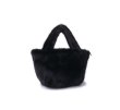 画像10: Woman’s mink fur plush handcuffs handbag リアルミンクファースクエアトートハンドバック (10)