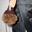 画像5: Woman’s chain shoulder Messenger bag metal wire wool woven bag handbag   ファー&編みニットスモールトートショルダーバック　パーティーバック (5)
