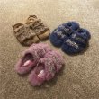 画像6: women's rabbit fur  sandals and slippers shoesラビットファービジュー付きシンプルフラットサンダル　パンプス　ミュール (6)