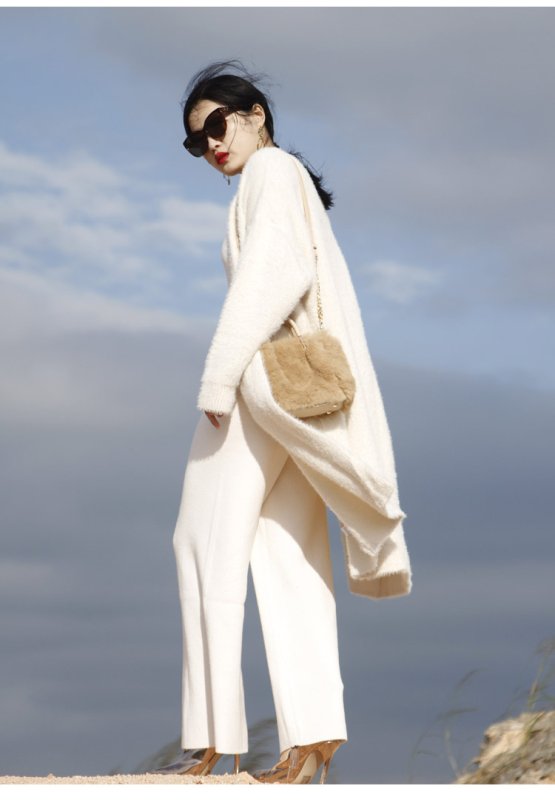 画像10: Woman’ rabbit fur plush portable fur bag handbagモコモコラビットファースクエアトートショルダー ハンドバック メンズにも (10)