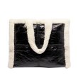 画像11: Woman’soil wax stitching imitation lamb hair handbagモコモコファー付きスクエアトートショルダー ハンドバック　メンズにも (11)