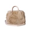 画像12: Woman’ rabbit fur plush portable fur bag handbagモコモコラビットファースクエアトートショルダー ハンドバック　メンズにも (12)