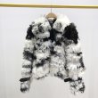 画像13: Women's imported Tigado wool fur leather lamb short coat ラムモコモコファーショートコート　ジャケット　 (13)