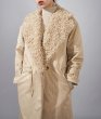 画像1: Women's  loose cotton coat  ファー付きコットンコート　ジャケット　 (1)