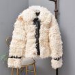 画像3: Women's imported Tigado wool fur leather lamb short coat ラムモコモコファーショートコート　ジャケット　 (3)