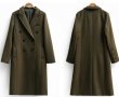 画像8: Women's  straight long double woolen coat 　ウールダブルブレストロング コート　ジャケット　 (8)