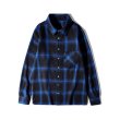 画像3: men's leather cross  flannel long-sleeved shirt　ユニセックス男女兼用フランネルレザークロスモチーフ付チェックシャツ (3)