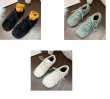 画像4: women's square head with velvet shoes  flat single shoes　レースアップモコモコフラットシューズ　バレーシューズ　スニーカー (4)