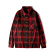 画像4: men's leather cross  flannel long-sleeved shirt　ユニセックス男女兼用フランネルレザークロスモチーフ付チェックシャツ (4)