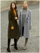 画像2: Women's  straight long double woolen coat 　ウールダブルブレストロング コート　ジャケット　 (2)