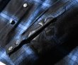 画像7: men's leather cross  flannel long-sleeved shirt　ユニセックス男女兼用フランネルレザークロスモチーフ付チェックシャツ (7)