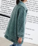 画像6: Women's Australian imports of velvet sheep shearing jacket loose long  fur coat 　リアルシープスキンシャーリングコート　ジャケット　 (6)