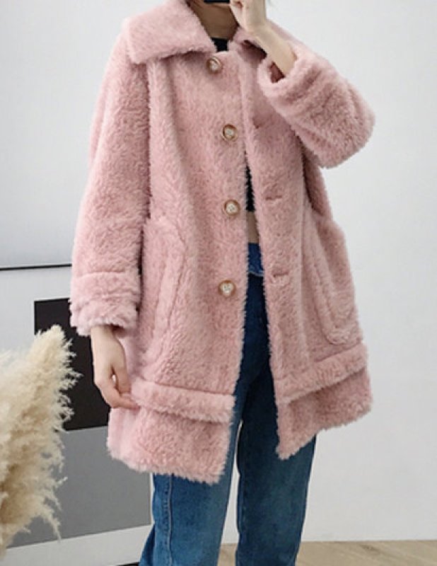 画像3: Women's Australian imports of velvet sheep shearing jacket loose long  fur coat  リアルシープスキンシャーリングコート ジャケット  (3)