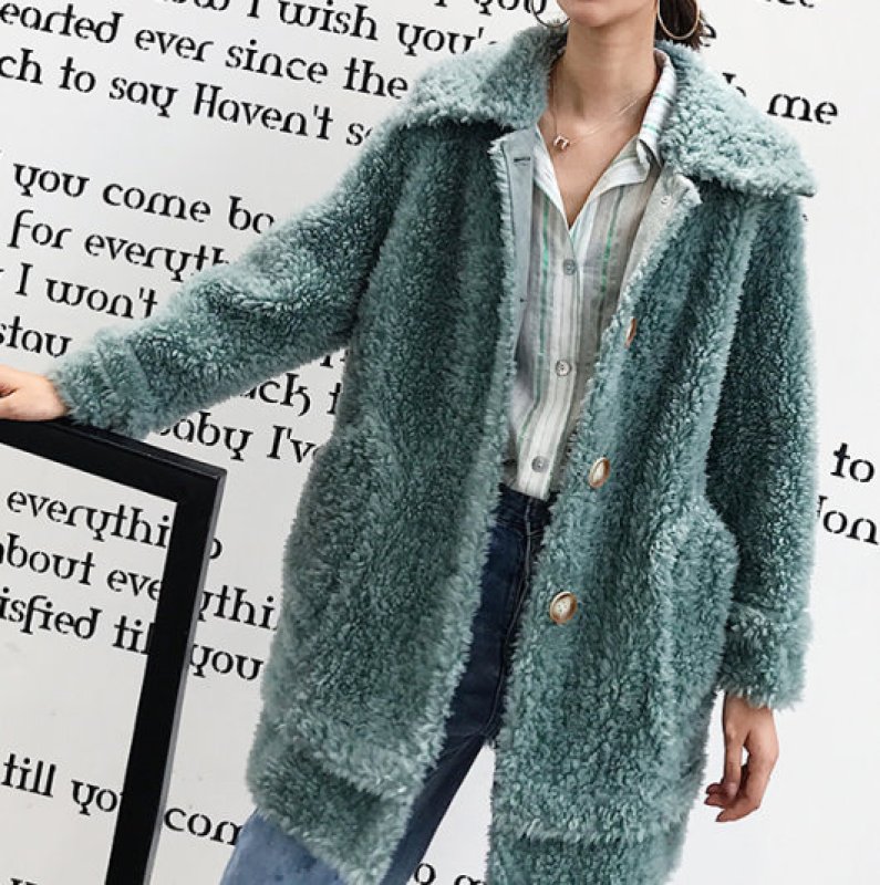 画像4: Women's Australian imports of velvet sheep shearing jacket loose long  fur coat  リアルシープスキンシャーリングコート ジャケット  (4)