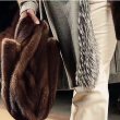 画像9: women'sReal mink fur tote bag リアルミンクファートートバッグ (9)
